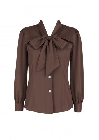 Adelia Blouse -Rich Brown