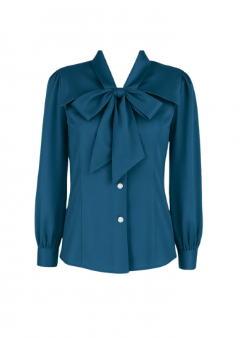 Adelia Blouse -Teal Blue