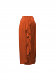 Adelia Ruffle Skirt -Brick Orange