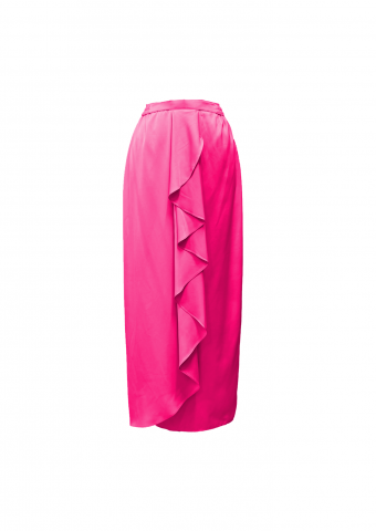 Adelia Ruffle Skirt -Hot Fuschia Pink