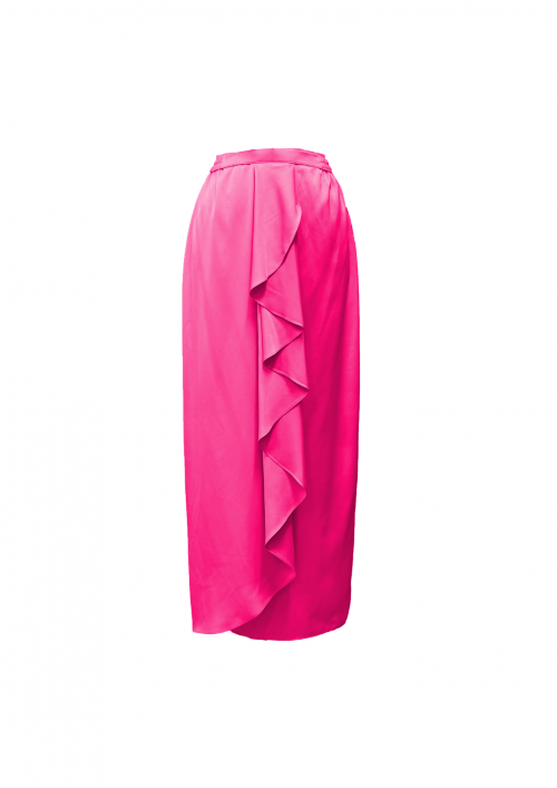 Adelia Ruffle Skirt -Hot Fuschia Pink