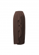 Adelia Ruffle Skirt -Rich Brown