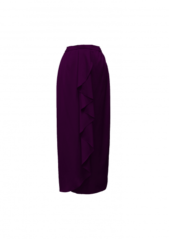 Adelia Ruffle Skirt -Rich Purple