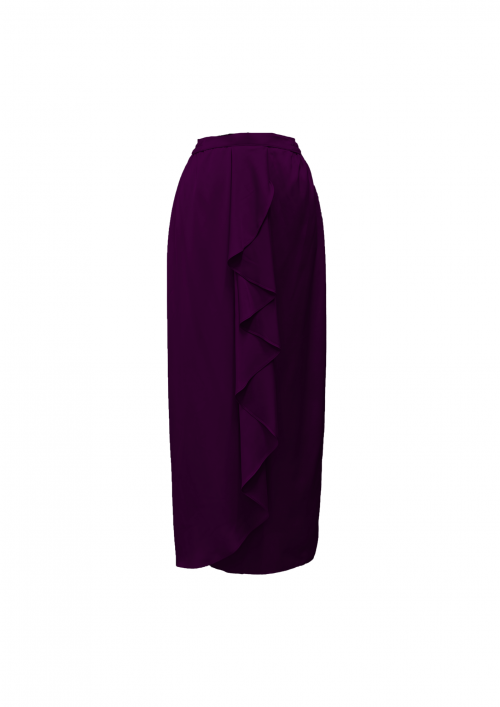 Adelia Ruffle Skirt -Rich Purple