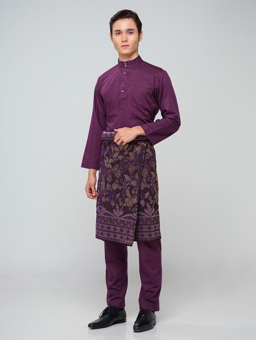 HBmen Baju Melayu-BURGUNDY PURPLE