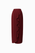 Adelia Ruffle Skirt -Maroon