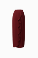 Adelia Ruffle Skirt -Maroon