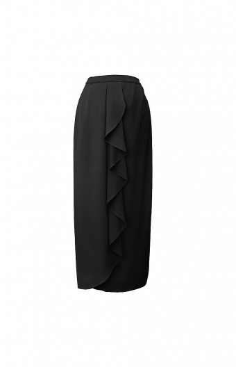 Adelia Ruffle Skirt -Black