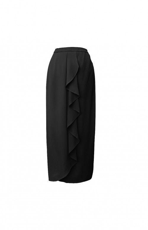 Adelia Ruffle Skirt -Black
