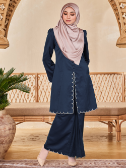 Mahsuri Kebaya Emboidery 2.0-NAVY BLUE