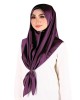 Hana Plain Square Scarf-DARK PURPLE