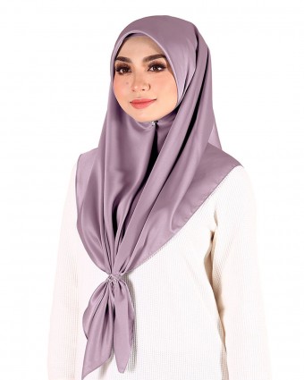 (Defect) Hana Plain Square Scarf-Lavender