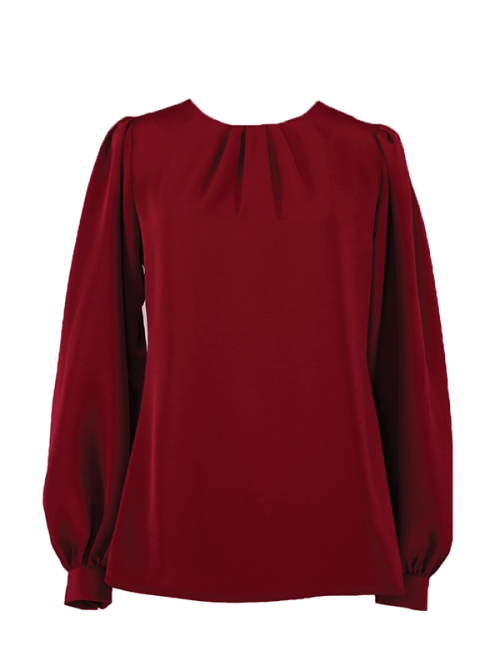 (MINOR DEFECT) Jessica Blouse 10.0-MULBERRY MAROON